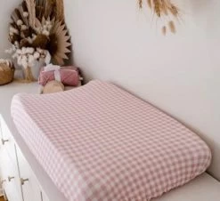 Snuggly Jacks Bassinet Fitted Sheet Peachy Pink Gingham