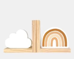 One Little Cove Bookends Rainbow & Cloud Boho